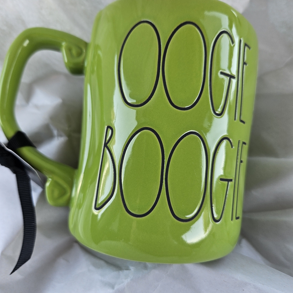 Rae Dunn Bright Green Oogie Boogie Mug